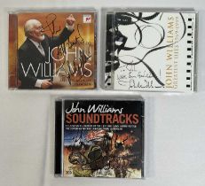 Three autographed CDs signed by JOHN WILLIAMS, dedicated and hand signed, 2 reading "John, All Best,