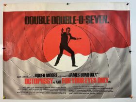 JAMES BOND ' OCTOPUSSY / FOR YOUR EYES ONLY' (1980s) double bill UK Quad (rolled)