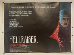 HELLRAISER (1987) UK Quad theatrical film poster, Directed by Clive Barker (rolled)