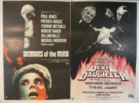 HORROR - TO THE DEVIL A DAUGHTER (1976) British One Sheet and DEMONS OF THE MIND (1972) British