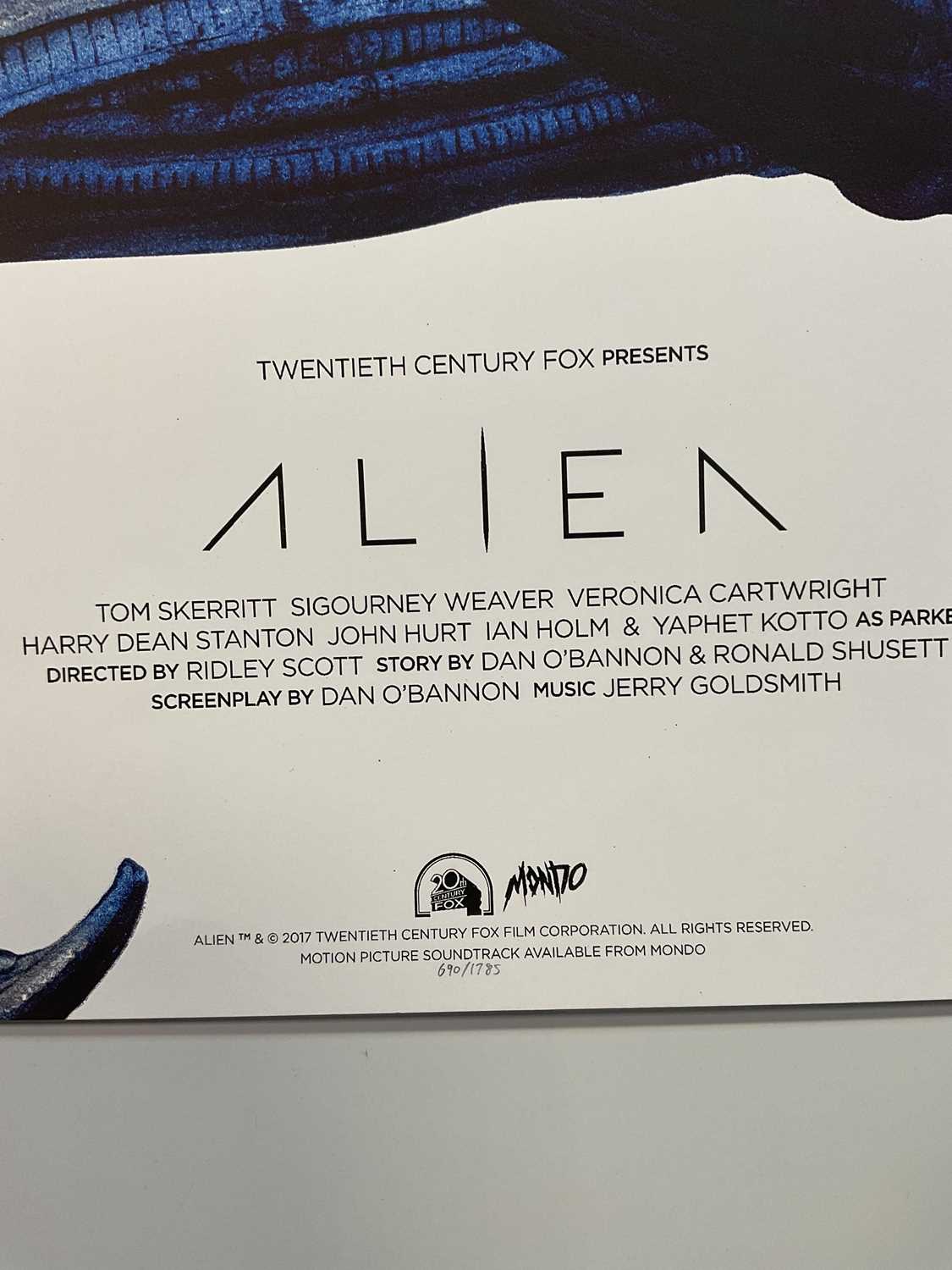 ALIEN (1982) - 2017 alternative movie poster - Mondo, by Winters, limited edition 690/1785. 92cm x - Image 5 of 6