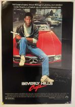 BEVERLEY HILLS COP (1984) US one sheet (rolled) signed by Steven Berkoff with character name -