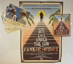 EVIL UNDER THE SUN (1982) U.S. One sheet, set of 8 lobby cards and press book, Agathie Christie
