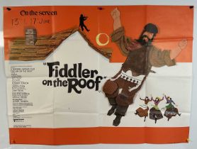 FIDDLER ON THE ROOF (1971) classic musical directed by Norman Jewison, British Quad. (folded)
