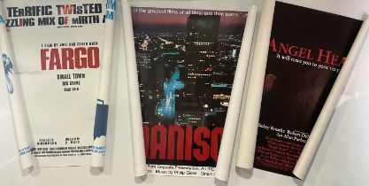 A group of rolled UK Quad film posters comprising ANGEL HEART (1987) x 2, FARGO (1996), and