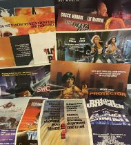 A selection of 1970s - 1980s Action film UK Quad posters comprising: CERTAIN FURY (1985), DELTA