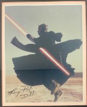 AUTOGRAPHS - A photograph of Darth Maul from STAR WARS EPISODE I THE PHANTOM MENACE (1999) signed by