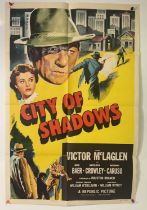 CITY OF SHADOWS (1955) Republic, U.S. One-Sheet, folded.