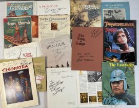 A collection of autographed Historical and Action movie souvenir programme books including, BEN-