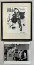 BATMAN - An Adam West autographed reproduction cover of Life Magazine March 11th, 1966 featuring