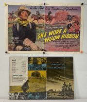 A U.S. synopsis poster for THE SEARCHERS (1956), folded, 44cm x 29cm together with a cut out