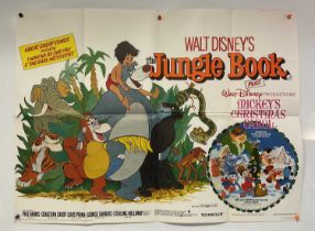 WALT DISNEY - THE JUNGLE BOOK / MICKEY'S CHRISTMAS CAROL (1980s) - UK Quad double bill film poster