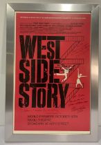 WEST SIDE STORY (1961) Rivioli Theatre Premier poster, multi-signed by Director Robert Wise,