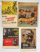 A group of Western movie window cards including SHE WORE A YELLOW RIBBON (1949) classic John Ford