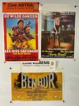 INTERNATIONAL MOVIE POSTERS - A group of Belgian movie posters to include BEN-HUR (1960) R1983