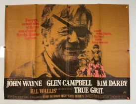 TRUE GRIT (1969) UK Quad film poster - John Wayne (folded then rolled)