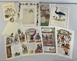 A group of mid 20th century GUINNESS advertising ephemera to include Menu cards, an illustrated