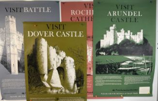 RAILWAYANA - A group of 1970s British Rail tourism posters advertising DOVER CASTLE, ROCHESTER