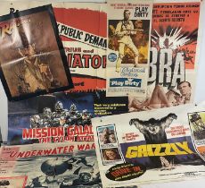 A group of Action Adventure movie posters to include EL COBRA (1968) Argentinian 1 sheet, starring