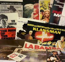 A group of mixed film posters and memorabilia comprising: LA BAMBA (1987), THE DRESSER (1983),