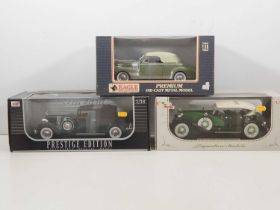 A group of 1:18 scale American Outline diecast cars by ANSON, SIGNATURE and EAGLE - VG/E in VG boxes