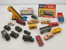 A mixed lot of vintage DINKY diecast vehicles comprising 3 x boxed examples and various unboxed