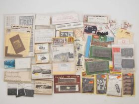 A large quantity of unbuilt N gauge white metal and plastic kits and accessories including