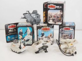 A group of vintage Star Wars (Empire Strikes Back) PALITOY and KENNER small vehicles and accessories
