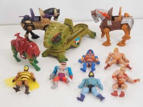 A quantity of MATTEL He-Man and the Masters of the Universe vehicles, animals and figures - G/VG (