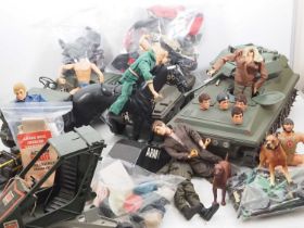 A large quantity (three boxes) of ACTION MAN figures, vehicles, accessories and clothing - generally