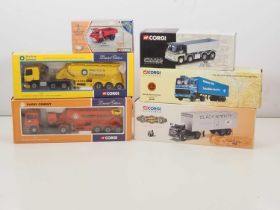 A group of CORGI and CORGI CLASSICS 1:50 scale diecast rigid and articulated lorries in various