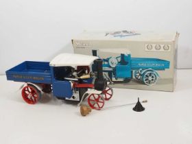 A vintage live steam MAMOD steam wagon appears complete in original box - VG in F/G box