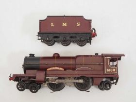 A HORNBY SERIES O gauge 20V electric No.3 4-4-2 steam locomotive and tender in LMS maroon 'Royal