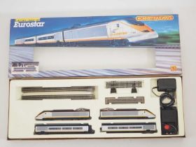 A HORNBY OO gauge Eurostar electric passenger train set, appears complete - VG in G/VG box