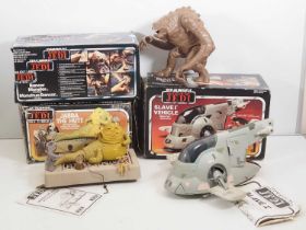 A group of vintage Star Wars (Return of the Jedi) boxed figures and vehicles to include 'Rancor