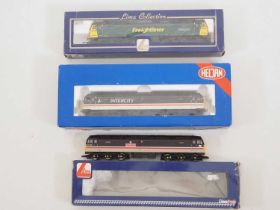 A group of OO gauge diesel locomotives by HELJAN and LIMA comprising 2 x Class 47 and a Class 57