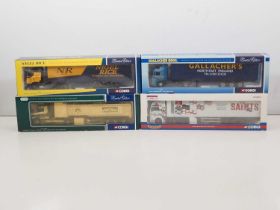 A group of CORGI 1:50 scale diecast articulated lorries in various transport liveries - VG/E in VG