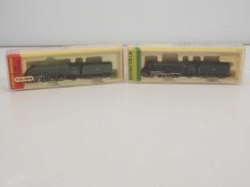 A pair of MINITRIX N gauge steam locomotives comprising Class A3 'Flying Scotsman' and a Class A4 '