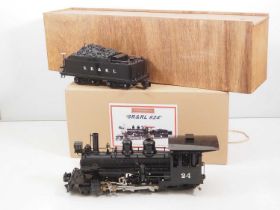 A ROUNDHOUSE G scale (16mm/1ft, 45 mm gauge) live steam American Outline 2-6-2 steam locomotive in