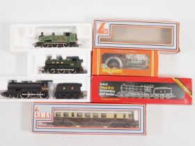 A group of OO gauge steam locomotives by HORNBY and LIMA in GWR and LNER liveries together with a