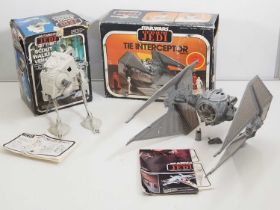 A pair of vintage Star Wars (Return of the Jedi) boxed vehicles comprising 'Tie Interceptor' and '