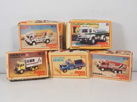 A group of Czechoslovakian plastic kits by MONTI SYSTEM mostly for TATRA trucks - four unbuilt and