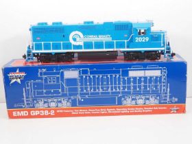 A USA TRAINS Gauge 1 (1:29 scale) American Outline EMD GP38-2 diesel locomotive in Conrail