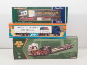 A group of 1:50 scale diecast articulated lorries by CORGI and TEKNO - VG/E in VG boxes (3)