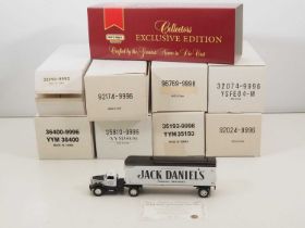 A quantity of MATCHBOX COLLECTIBLES diecast articulated lorries and fire trucks all in original