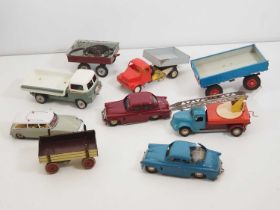 A tray of vintage tinplate and plastic toys mostly Eastern European/Czechoslovakian - F/G (