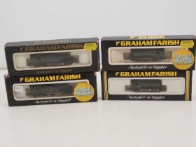 A group of GRAHAM FARISH N gauge steam tank locomotives all in GWR green livery - G/VG in G boxes (