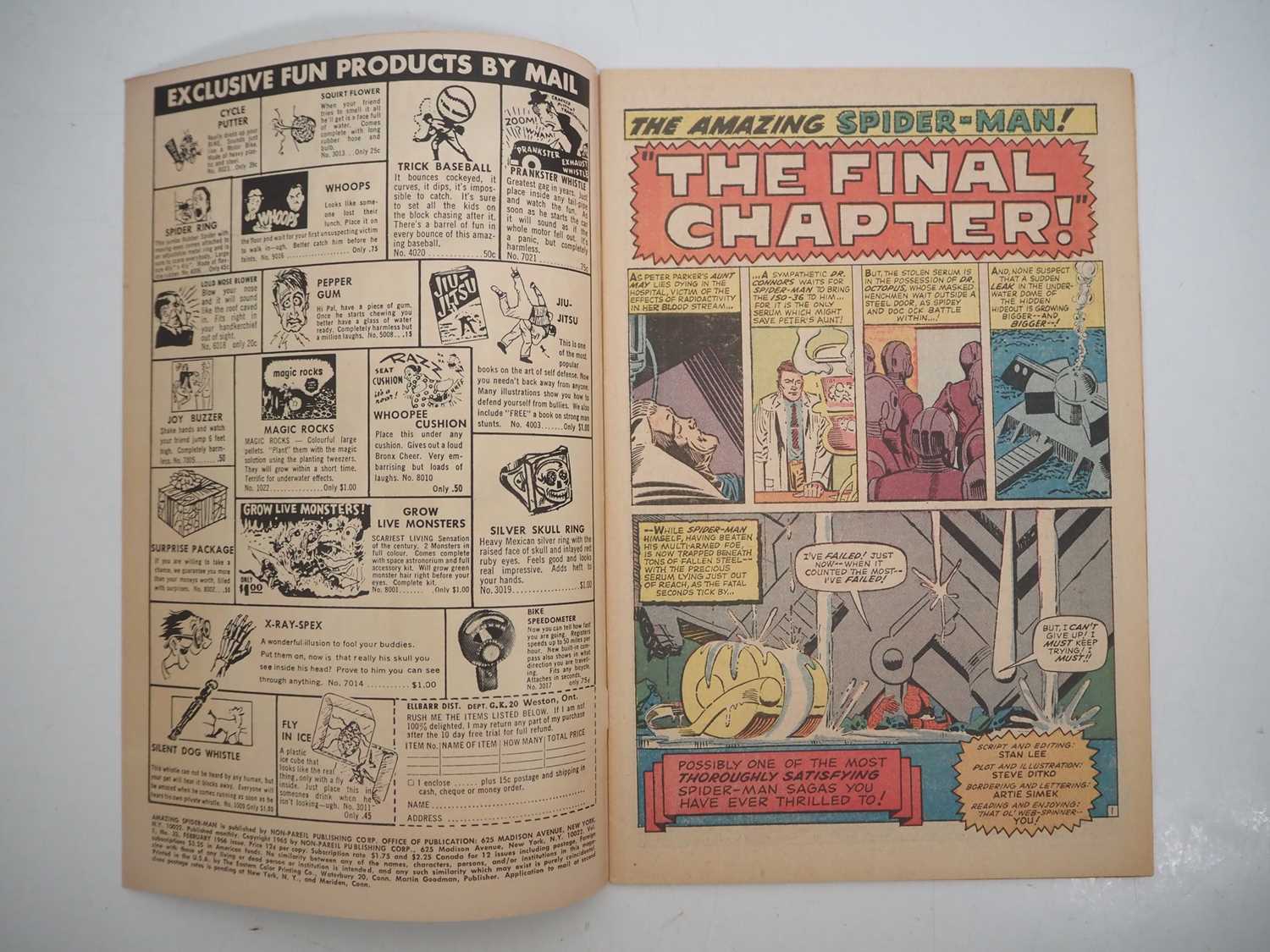 AMAZING SPIDER-MAN #33 - (1966 - MARVEL) - Classic Steve Ditko Spider-Man cover + Spider-Man battles - Image 3 of 9