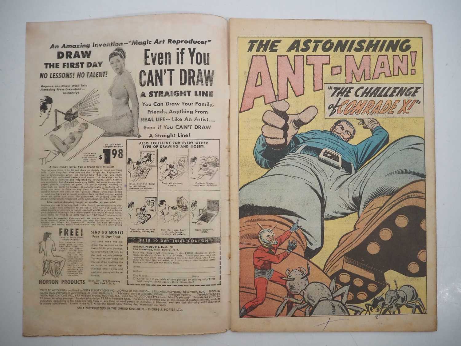 TALES TO ASTONISH #36 (1962 - MARVEL - UK Price Variant) - Includes the second appearance of Ant-Man - Image 3 of 9