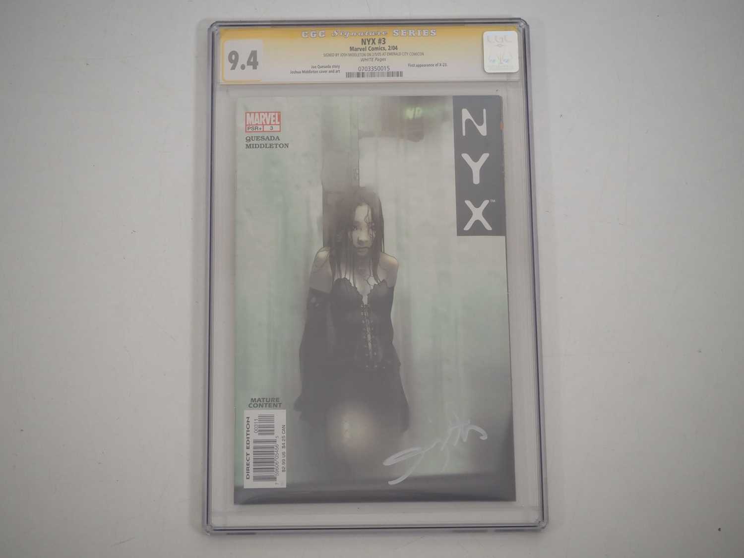 NYX #3 (2004 - MARVEL) - GRADED 9.4(NM) by CGC SIGNATURE SERIES - SIGNED BY JOSH MIDDLETON - The